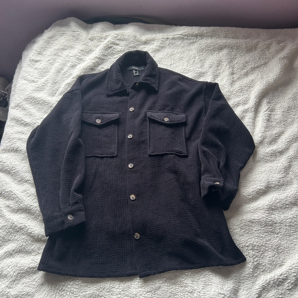 Forever 21 Black Button Down Shirt